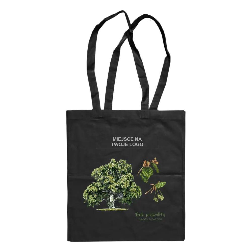 Torba bawełniana czarna 220g - Personalizacja na Drzewa Buk