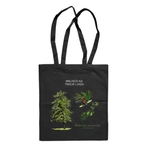 Elegancka torba bawełniana czarna - personalizacja