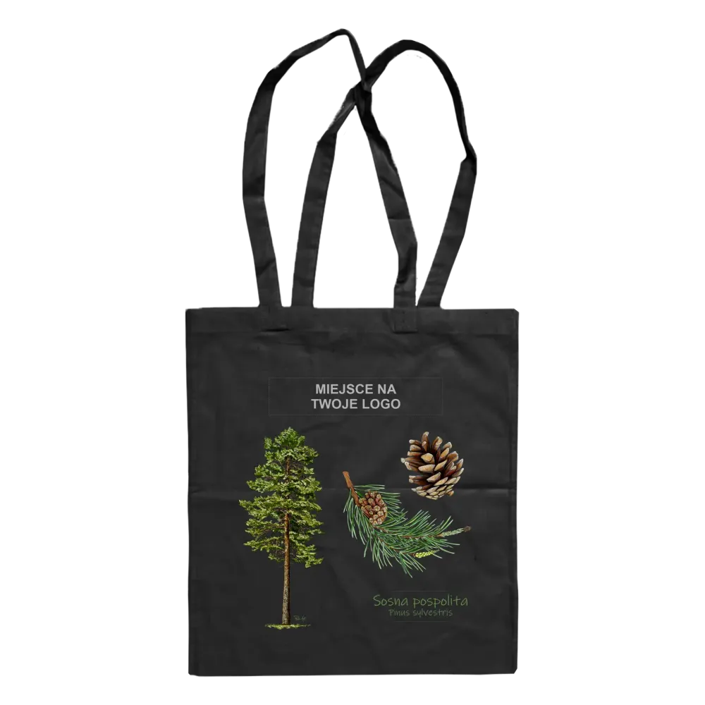 Torba bawełniana czarna 220g - Personalizowana torba z motywem d