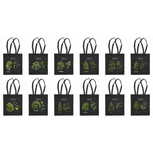 Zestaw 12 Toreb bawełnianych czarnych 220g - Personalizacja