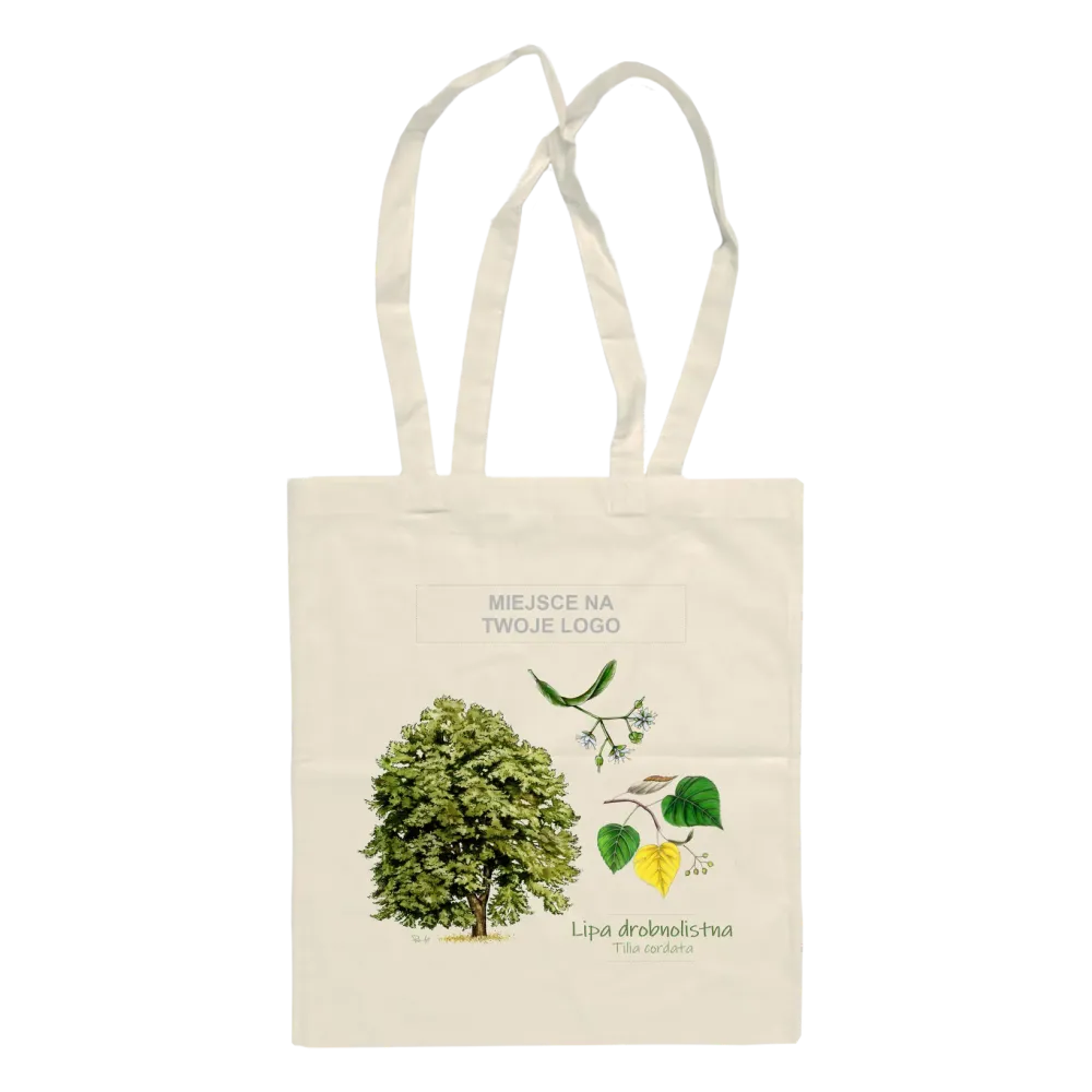 Torba bawełniana beżowa 220g - Personalizowana torba z drzewem 