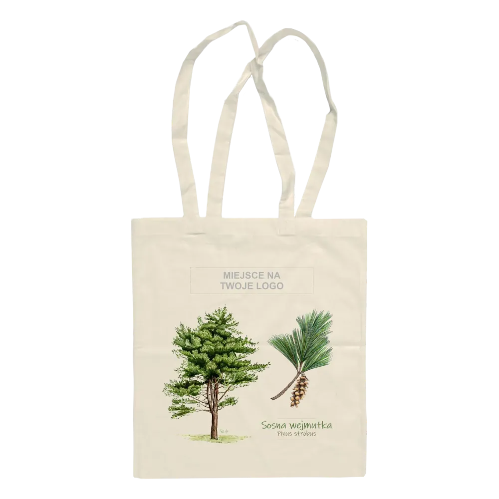 Elegancka torba bawełniana z personalizacją - DRZEWA / WEJMUTKA
