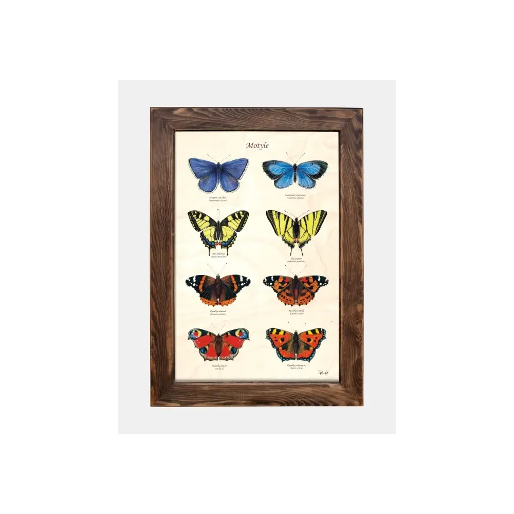 Tablica drewniana z motywem motyli - Wyjątkowa dekoracja wnętrz