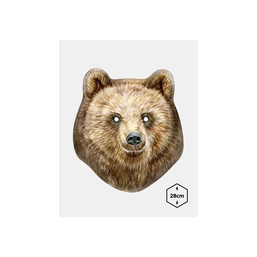 Maska NIEDŹWIEDŹ - Oryginalna maska z motywem niedźwiedzia
