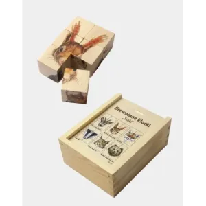 Klocki drewniane SSAKI - Zabawki edukacyjne dla dzieci