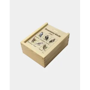 Klocki drewniane PTAKI II - Zabawki edukacyjne dla dzieci