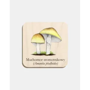 Magnes drewniany MUCHOMOR SROMOTNIKOWY - unikalna dekoracja