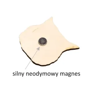 Magnes drewniany MODRASZEK WIESZCZEK - unikalny dodatek do dekora