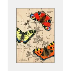 Puzzle drewniane MOTYLE - wyjątkowa zabawa dla dzieci i dorosły
