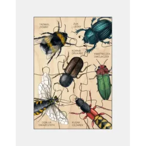 Puzzle drewniane OWADY - zabawka edukacyjna dla dzieci