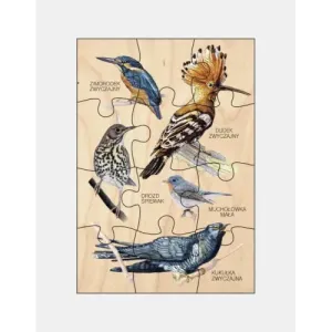 Puzzle drewniane PTAKI II - Wyjątkowe łamigłówki dla miłośn