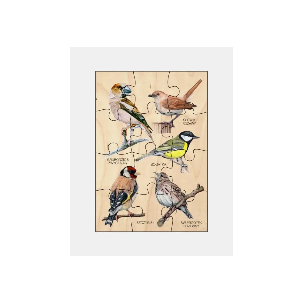 Puzzle drewniane PTAKI III - wyjątkowe układanki dla miłośnik