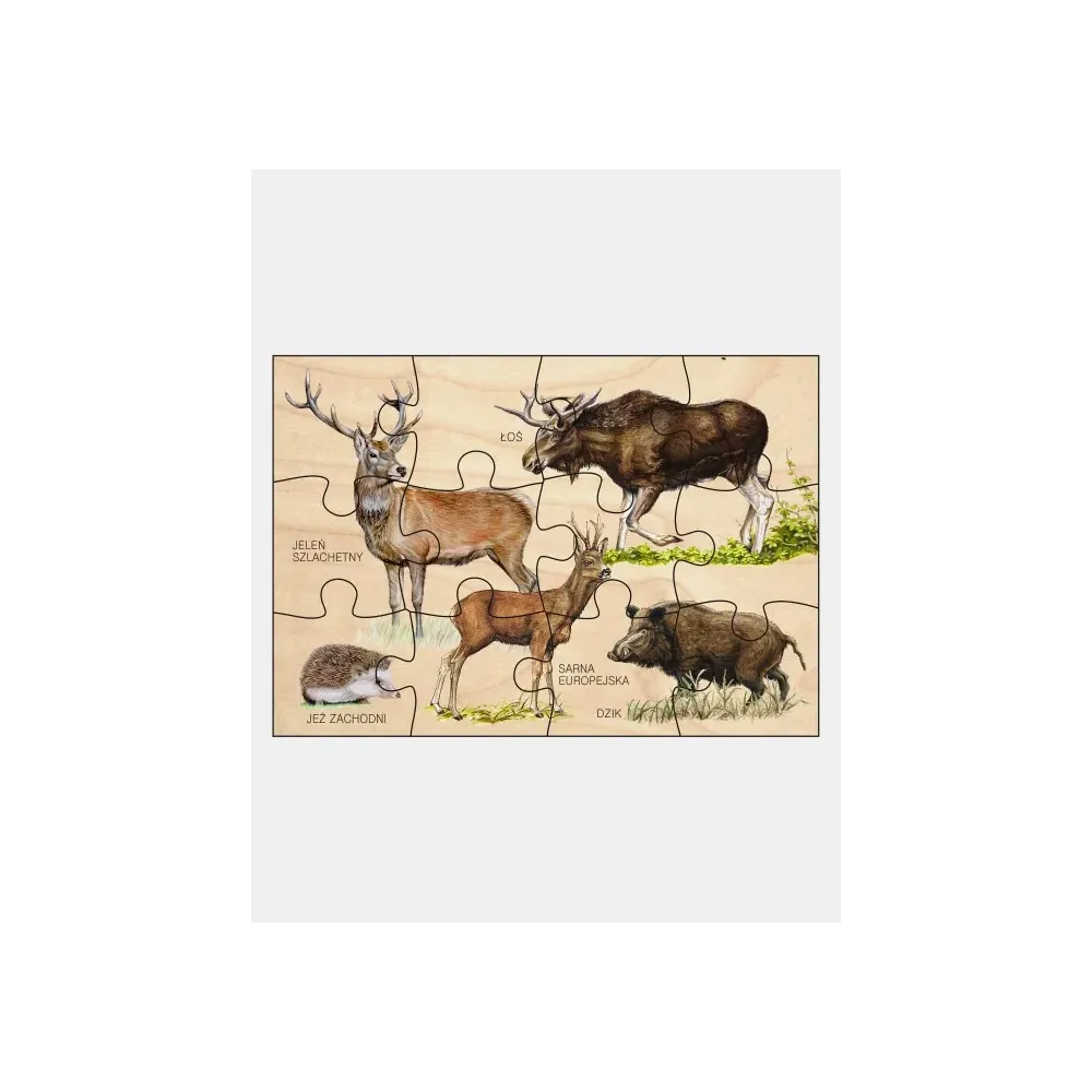 Puzzle drewniane SSAKI - Zabawki edukacyjne dla dzieci