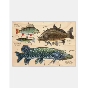 Puzzle drewniane RYBY - idealne dla miłośników łamigłówek!