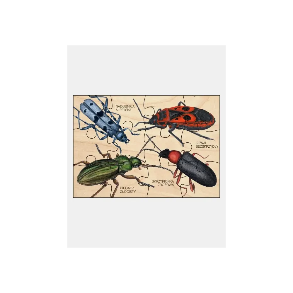 Puzzle drewniane OWADY II - Wyjątkowe i edukacyjne zabawki dla d