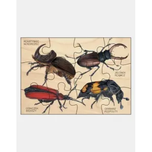 Puzzle drewniane OWADY III - Doskonała zabawa dla dzieci i doros