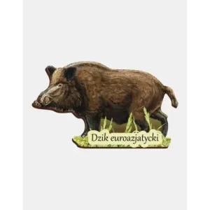 Magnes drewniany DZIK - unikatowy dodatek do Twojej lodówki