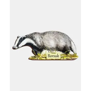 Magnes drewniany BORSUK II - Wyjątkowy dodatek do Twojej lodówk