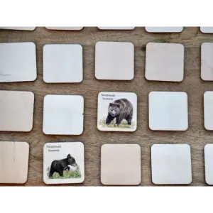 Gra Memory Rodziny Zwierząt - Zabawka Edukacyjna dla Dzieci