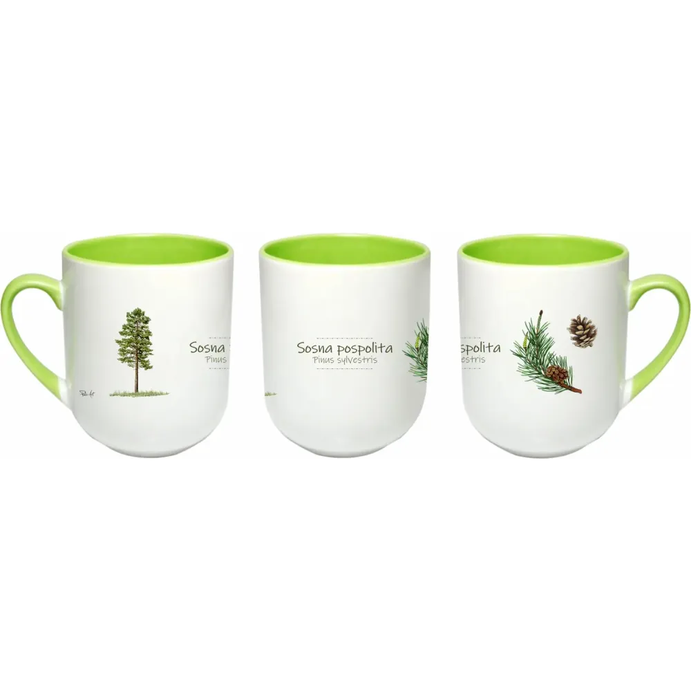 Kubek do kawy i herbaty 290 ml - Design z motywem drzewa - SOSNA