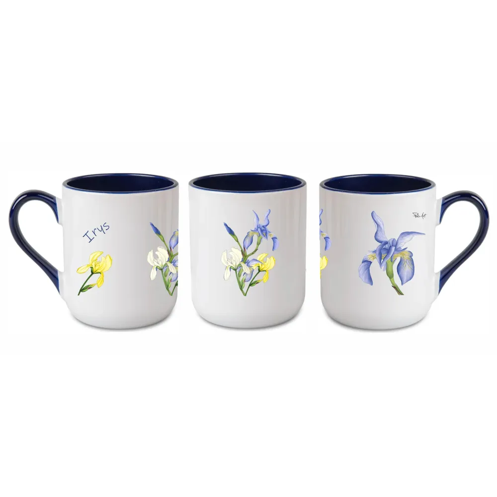 Kubek do kawy i herbaty 290 ml - KWIATY, elegancki i praktyczny - IRYS