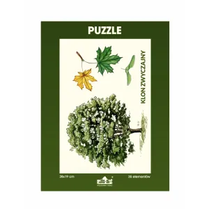 Puzzle 35 elementów 19x28 cm HQ z nadrukiem - DRZEWA (drzewo + szyszka)