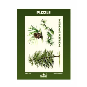 Puzzle 35 elementów 19x28 cm HQ z nadrukiem - DRZEWA (drzewo + szyszka)