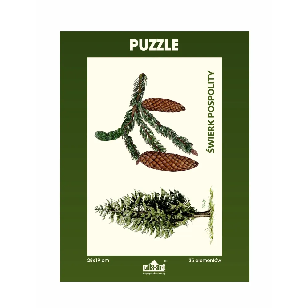 Puzzle 35 elementów 19x28 cm HQ z nadrukiem - DRZEWA