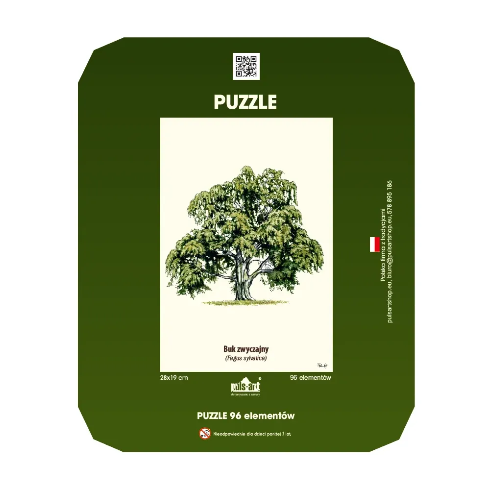 Puzzle 35 elementów 19x28 cm HQ z nadrukiem - DRZEWA