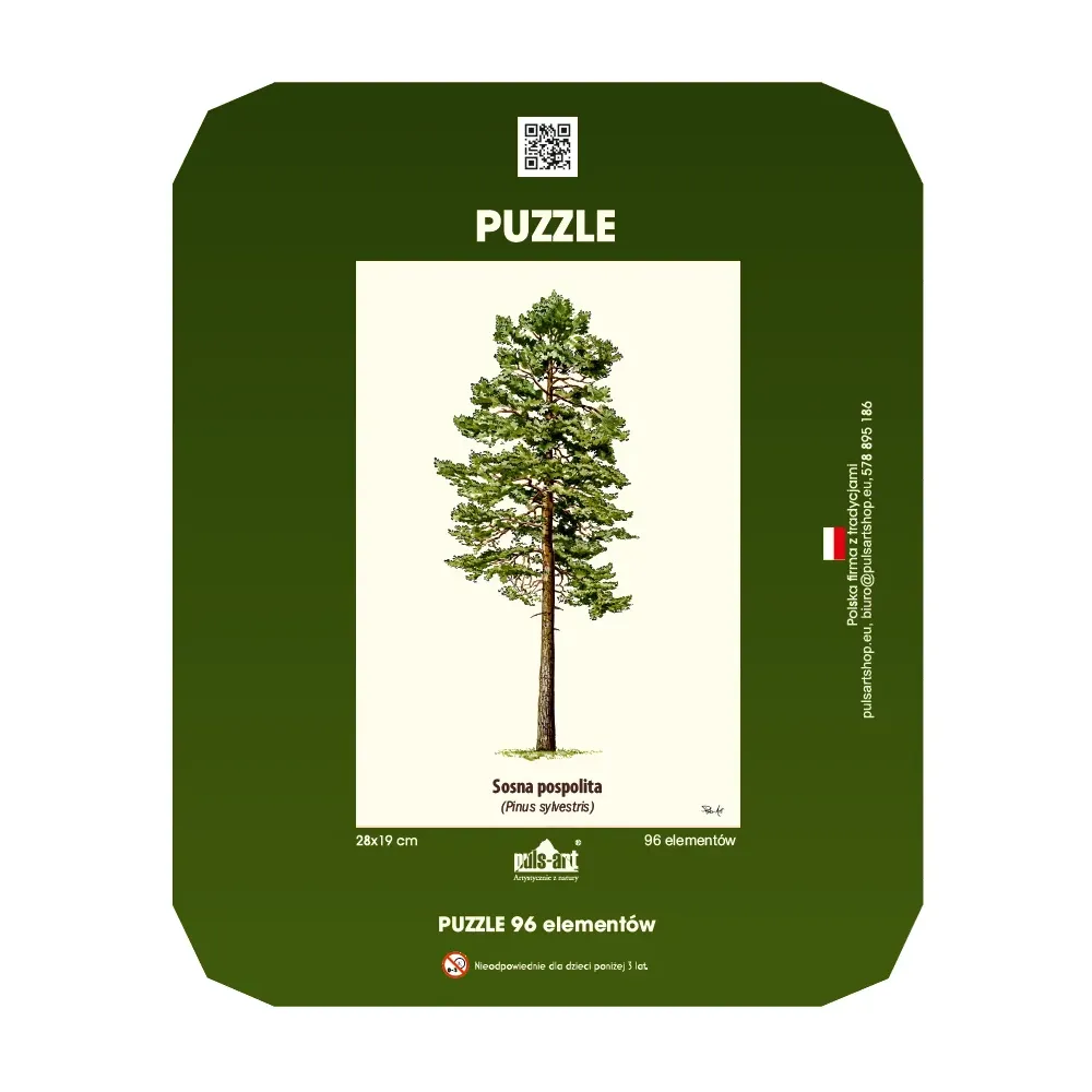 Puzzle 35 elementów 19x28 cm HQ z nadrukiem - DRZEWA