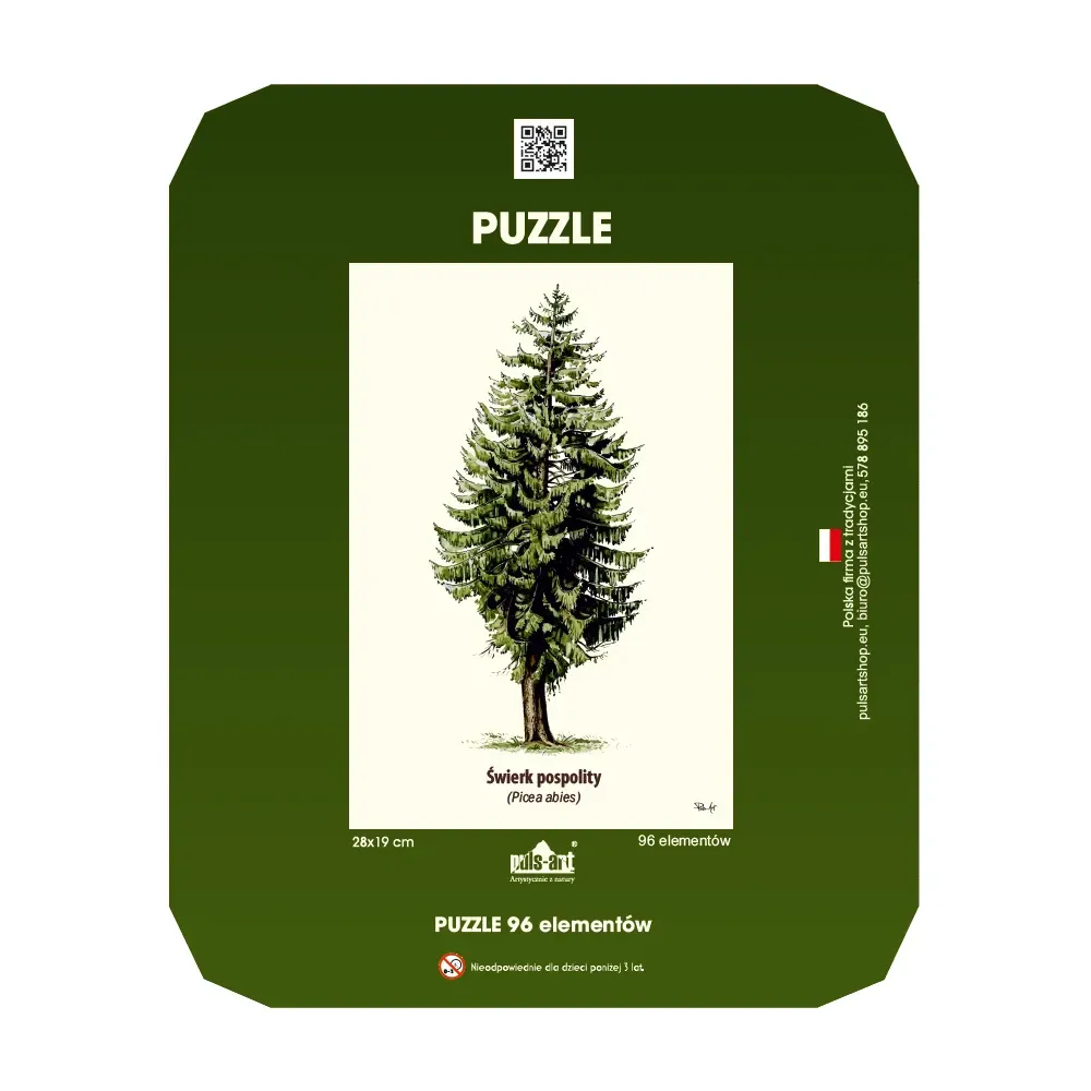 Puzzle 35 elementów 19x28 cm HQ z nadrukiem - DRZEWA