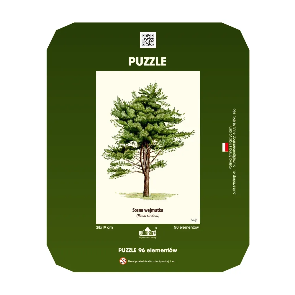 Puzzle 35 elementów 19x28 cm HQ z nadrukiem - DRZEWA