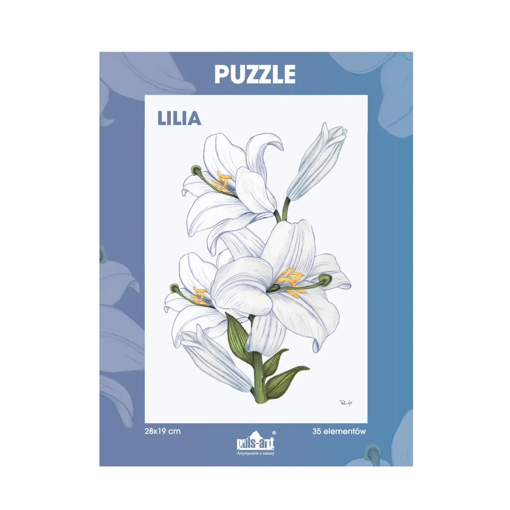 Puzzle 35 elementów z nadrukiem - KWIATY | Idealne dla dzie