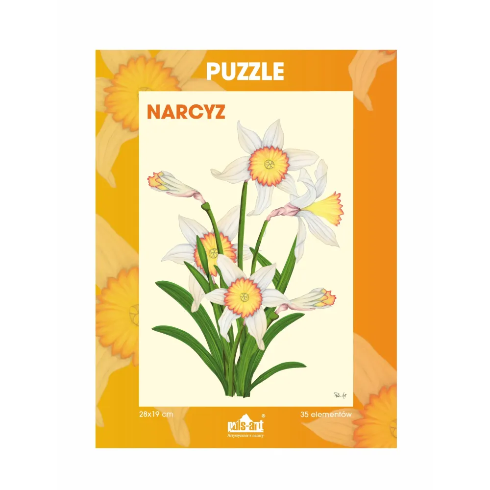 Puzzle 35 elementów z nadrukiem - KWIATY | Idealne dla dzie