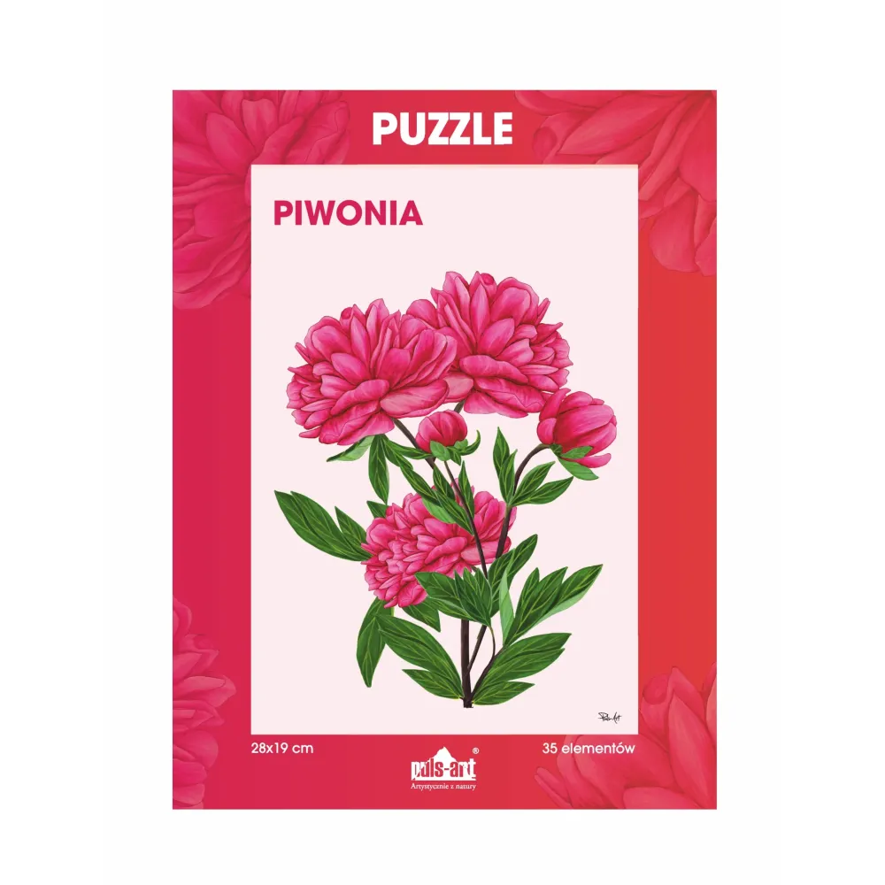 Puzzle 35 elementów z nadrukiem - KWIATY | Idealne dla dzie