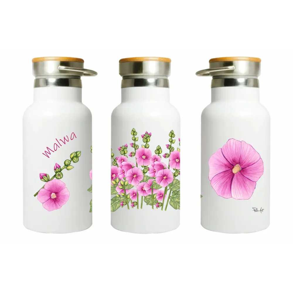 Butla stalowa termos 500 ml - KWIATY | Trwała i stylowa but