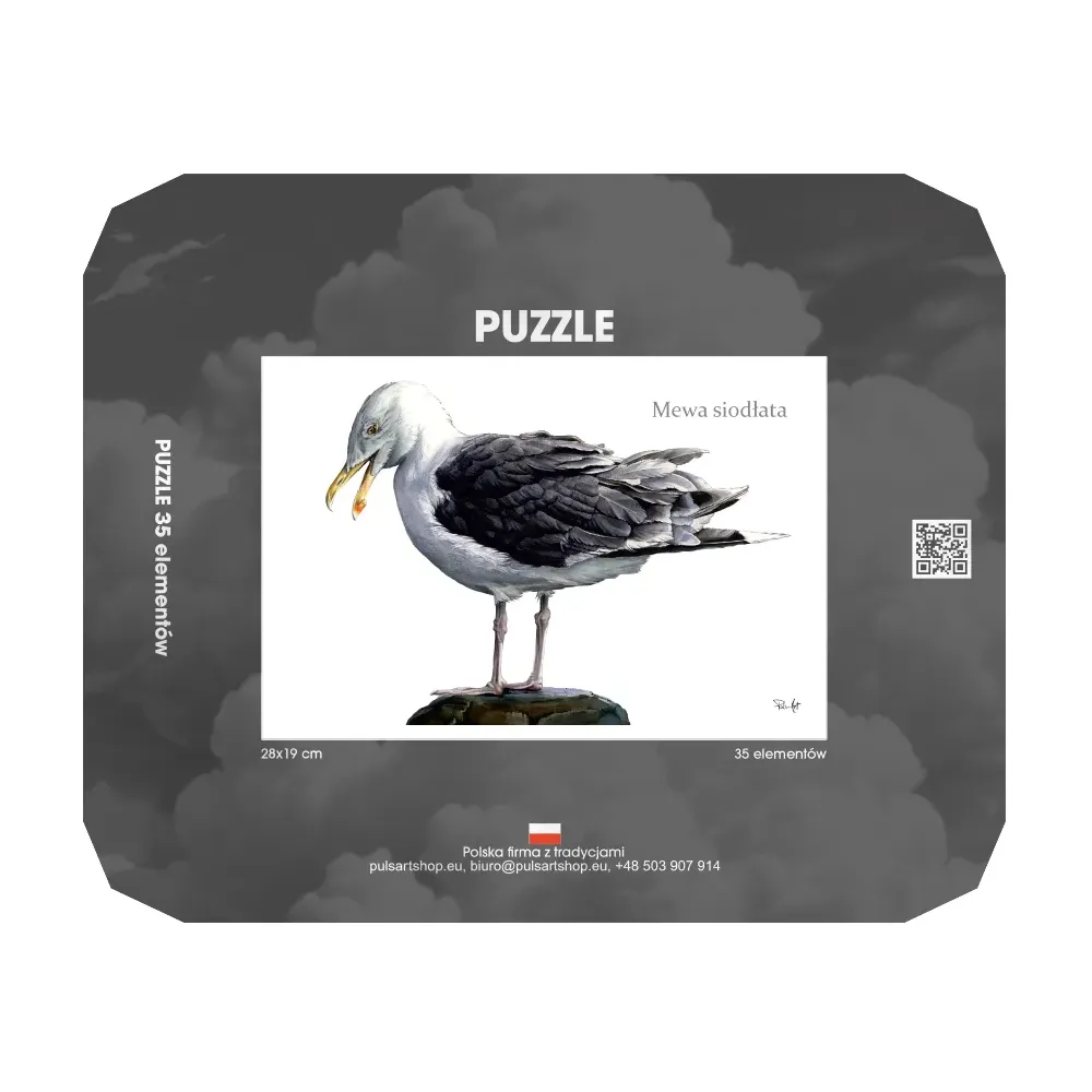 Puzzle 35 elementów z nadrukiem - PTAKI MORSKIE | Sklep Puz