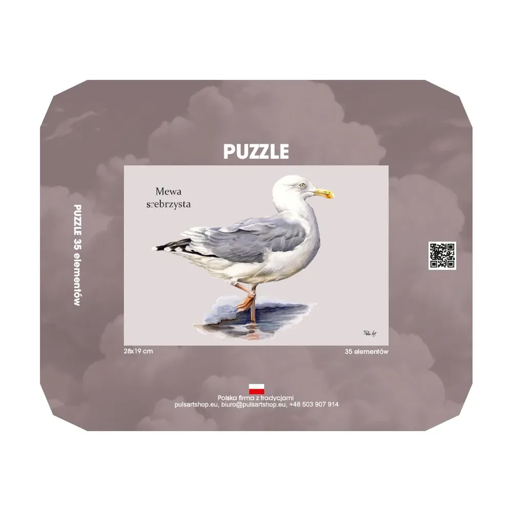 Puzzle 35 elementów z nadrukiem - PTAKI MORSKIE | Sklep Puz
