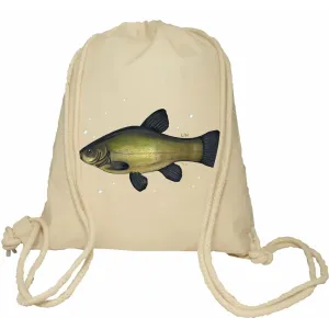 Plecak worek bawełniany Premimum 37x46 naturalny - RYBY SŁODKOWODNE - LIN