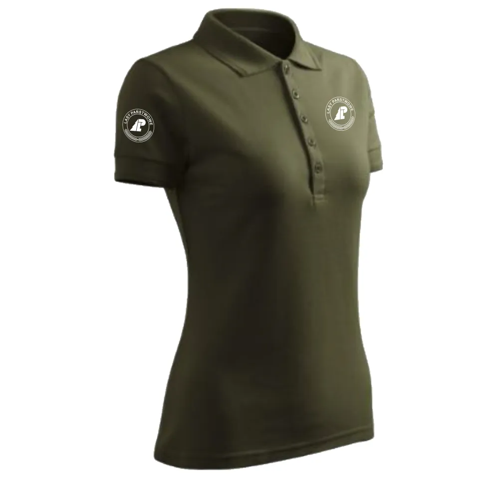 koszulka damska Polo z haftem khaki