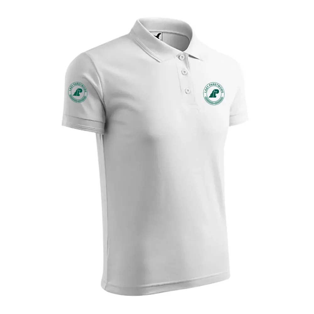 koszulka męska Polo z haftem  biała