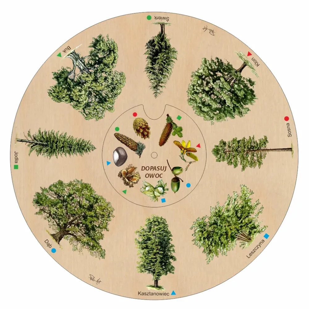 Dopasuj na kole OWOC