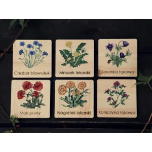 Karty trójdzielne mini KWIATY
