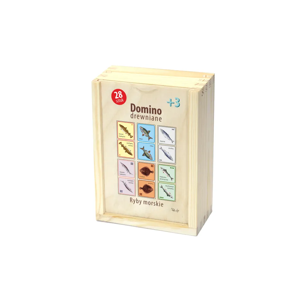 Domino drewniane RYBY MORSKIE