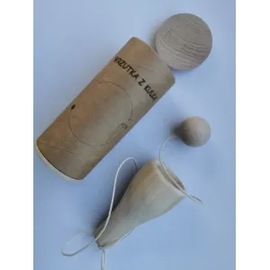 Gra drewniana, zręcznościowa wrzutka z kulką