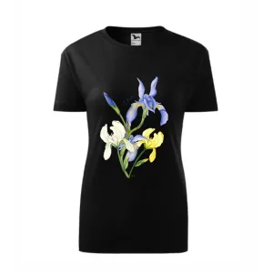 Koszulka Bawełniana Damska Czarna z Kwiatami - Modny i Wygo