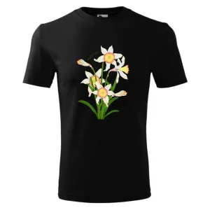 Koszulka Bawełniana Męska Czarna z Kwiatami - Modna i Wygo