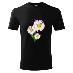 Koszulka Bawełniana Męska Czarna z Kwiatami - Modna i Wygo