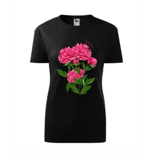Koszulka Damska Czarna Premium z Kwiatowym Wzorem - Eleganck